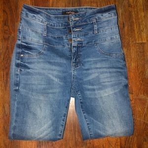 high waisted skinny jeans